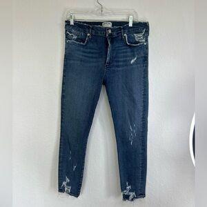 Agolde Sophie distressed cropped jeans
